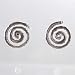 Small Sterling Silver Whirlwind Stud Earrings #9507
