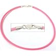 Rubber Cord Anklet Pink 9"