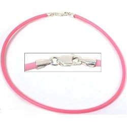 Rubber Cord Anklet Pink 9"