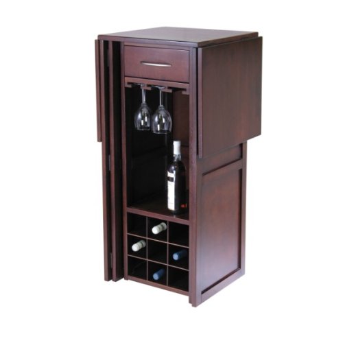Winsome Furniture Newport Wine Bar Expandable Counter