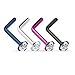 Nose Rings Stud L-Shaped Pack Steel with CZ - 4 Pieces