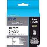 Epson LabelWorks Standard Tape Cartridge (Black on White) (~3/4 Inch, ~30 Feet) (LC-5WBN9)