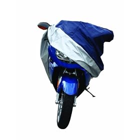 Pilot Automotive CC-6331 Blue/Silver Small Motorcycle Cover