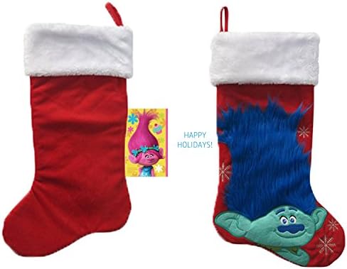 Trolls Branch Christmas Stocking With Greeting Card