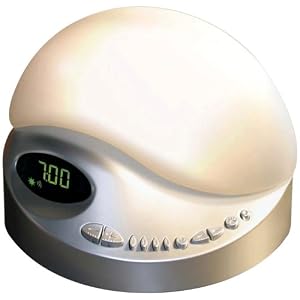 BioBrite Sunrise Clock Radio, Platinum