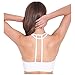 Women's Double Lined T-Back Wirefree Yoga Sports Bra White M