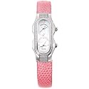 Philip Stein Teslar Womens-Mini Diamond Rose Lizard Strap Watch 4DD-F-MOP-ZRO
