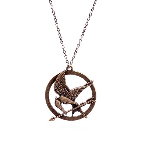 Lureme Antique Bronze Chain Arrow Bird Pendant Necklace for Women and Men 01000947-1*