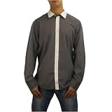 Mens Kenneth Cole New York Piece Striped blue long sleeve woven dress shirt. 100% authentic designer shirt with a classic fit. Featuring contrast collar, cuffs and piecing down front. Great brand name top with high quality lightweight cotton, great for both formal and casual occasions.