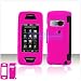 SOLID HOT PINK SNAP-ON COVER HARD CASE PHONE PROTECTOR for LG VX-10000 VOYAGER VX10000 [Beyond Cell Packaging]