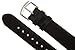 JP Leatherworks Mens Genuine Italian Leather Watchband - Black - 18mm Width - Long Length Watch Band