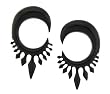 Organic Hand Carved Horn Plugs - 4 Gauge - 31mm x 52mm - Sold as a Pair