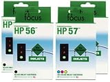 Take4Less 4-pack (2B+2C) HP # 56 57 C6656AN C6657AN Remanufactured Ink Cartridges for Hewlett-Packard HP DeskJet 450cbi 450ci 5150 5150w 5550 5650 5650w 5850 5850w 9650 410 Officejet 4110 4110v 4110xi 4215 5510 5610V 6110 6110xi Photosmart 100 130 145 7150 7260 7260v 7350 7550 7660 7660v 7660w 7760 7760v 7760w 7960 7960w PSC 1210 PSC 1210v 6656AN HP56 6657AN HP57