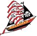 Pirate Ship 3-D 72" Long Nylon  Ultra Kites