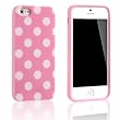 Tinxi Silikon Schutz H�lle Schutzh�lle f�r Apple iPhone 5 iPhone5 Schutzh�lle Silicon R�ck Schale Tasche Cover Case Etui mit Wei� Punkte (Pink)