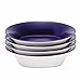Rachael Ray Dinnerware Round and Square Pasta Bowl Set, 4-Piece, Blue