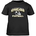 Reebok Pittsburgh Steelers Black Toddler Stacked Helmet T-shirt