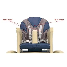 Foundations RP98HCBAA Transitions High Chair Replacement Seat Pad - Blue and Almond