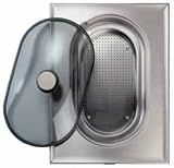 Gaggenau Vario 400 Series VK411610 15 Modular Electric In-Counter Steamer with Automatic Boiling Point Detection, Electronic Steam/Water Temperature Control, Vaction Lock, Glass Lid and Control Knobs in Cabinet Frontage