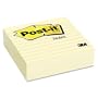 Post-it Notes, Original Pad, 4 Inches x 4 Inches, Lined, Canary Yellow, 300 Sheets Per Pad, One Pad per Pack (675-YL)