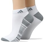 Adidas Womens Striped Microfiber Aloe Low Cut Socks, 2-Pack