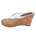Beston EA45 Women's Platform Flip-Flop High Wedge Thong Sandals