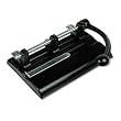 Master Adjustable 40-Sheet 3-Hole Punches with Power Handle, Black (MAT1340PB)
