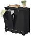 French Country Double Tilt out Hamper/wastebin