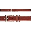 KENSETT BELT - Mens - Scotch Grain Pebble leather finish, Nickel Satin Buckle, Double Loop.