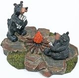 Willie Black Bears Building a Campfire Collectible Figurine, 5.75