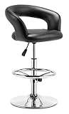 Zuo Modern Furniture Design Flute Bar Chair Black Leatherette 301320