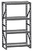 Gorilla Rack GRFLEX243672N Flexi Rack Multiple Configuration Shelving Unit, Silver
