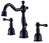 Danze D306357BS Opulence Mini Widespread Double Handle Faucet with Lever Handles, Black Satin