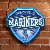 SEATTLE MARINERS 13 IN NEON SHIELD WALL LAMP