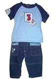 Newborn Boys 2pc Little Slugger Denim Pants Set