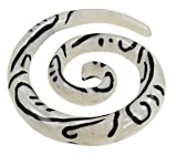 BONE PLUG WHITE SPIRAL WITH BLACK DESIGN 00g - Sold Individually