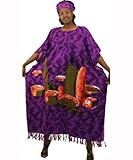 The Picnic - Abstract Design Caftan Kaftan With Matching Headwrap - Available in Several Colors Schemes