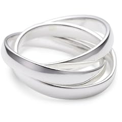 VINANI Damen 3er Ring Silber 925 Rund  Gr: 52 R3R52