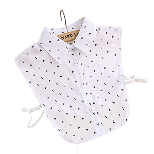 SDS Lady's Half-Shirt Detachable Fake Collar Cotton Collars White Black