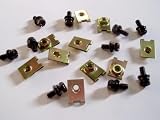 【クリップナット6mm】【ボルト6mm×16mm】10セット【クロメートメッキ黒】フェンダー/エンジンアンダーカバー アンダーカバー