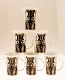 SET OF 6 Erotic Lesbian Embrace Bone China Mug Sexy Gift Idea by James Bentley - Would Be A Stunning Civil Partnership Gift
