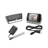 BlackBerry HDW-19135-001 Desktop Charger Dock / Charging Sync Pod / Docking Station and microUSB (micro USB) data cable and home charger bundle for BlackBerry Verizon 9530 Storm, 9500