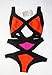 Meilun Women's Rayon Colorblock Bandage Swimsuit One Piece Bikini