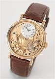 ブレゲ トラディション YG金無垢 手巻き パワーリザーブ クロコレザー ブラウン/シルバー＆ゴールドスケルトン メンズ 7027BA/11/9V6 　[並行輸入品]