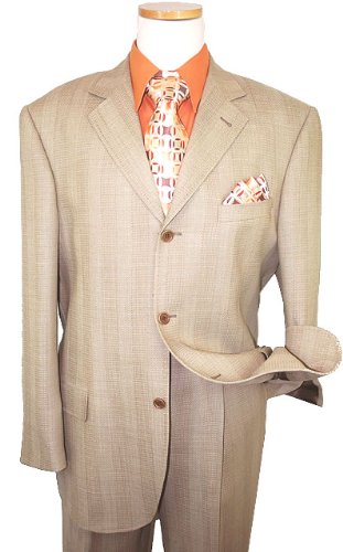 Extrema by Zanetti Solid Taupe Super 120's Wool 
