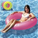 48 in NEON FROST SWIM TUBE, FROSTED PINK/GREEN/YELLOW RINGS