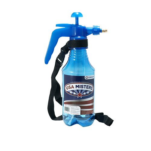 CoreGear USA Misters 1Liter Pump Mister & Sprayer Bottle with Strap and Bag Clip