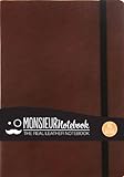 Monsieur Notebook Leather Journal - Brown Dot Grid Medium (Monsieur Notebook Dot Grid, 24-lb Ivory)