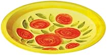 Yellow roses birdbath