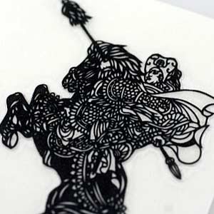 映画「レッドクリフ」で大人気！　彩蒔絵シール　三国志蒔絵　馬超（ばちょう）　黒（ブラック）